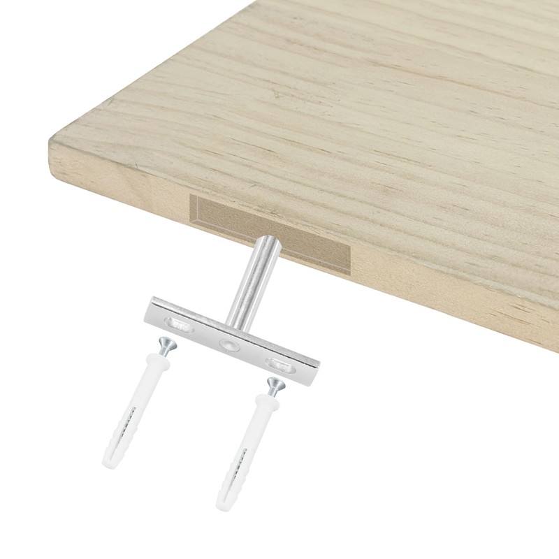 4 Pieces Heavy-Duty Floating Shelf Brackets with Mounting Screws,Solid Steel
