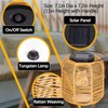 2PK Solar Lanterns Outdoor Waterproof Hanging Rattan Lantern Lights Solar