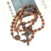 Nazareth Store Sacred St Benedict Wood beads Rosary Solid Wooden