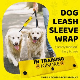 in Training Ignore Pet Leash for Dogs, Funny Dog Leash Wrap for Pet Dog Lovers Owners Gift (Yellow)