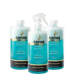 Caviar Professional  Trio Bifase Hidratante Acondicionador instantneo para cabello  Sin sulfatos y parabenos  Eco friendly                            