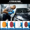 Cordless Sander, 3" Mini Buffer Polisher for Car Detailing, 2Pcs