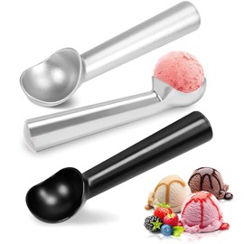 SHUUDAUKO 3 Piezas Cuchara Para Helado, Cuchara Helado de Acero Inoxidable, Se Puede Usar Helado De Cuchara, Sandía, Helado, Para Familias, Tiendas De Postres, Cafeterías, Bares, Restaurantes