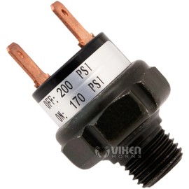 Vixen Horns 3 Gallon (12 Liter) 7 Ports Train/Air Horn Tank System/Kit 200 PSI with Gauge,Pressure Switch,Drain and Safety Valve,Compression Fitting,Male Plug,Hose,Thread Sealant VXT3000