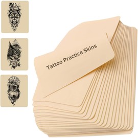 Spendeal 15 Pack Blank Tattoo Practice Skin, 1mm Double-Sided Practice Light Beige, Suitable for Microblading Tattooing, Eyebrow, Lip Tattoo Set, for Beginners and Experienced Tattoo Artists (20 * 14.5 cm)