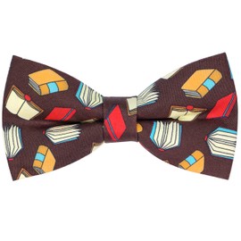 OCIA Funny Bow Tie Boys Pattern Bow Tie for Wedding Party Men's Tuxedo Pre Tied Bow Tie, Book