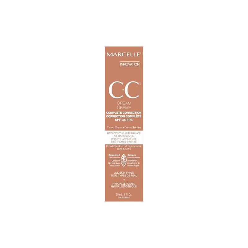 MARCELLE Marcelle CC Cream SPF 35, Medium, Complete Correction, Tinted