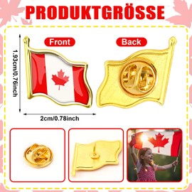DTOFOOT 24 PCS Canada Flag Pins,Canadian Flag Pin for Hats Maple Leaves Flag Badges Patriotic Enamel Pins for Clothes Bags Backpack Decoration