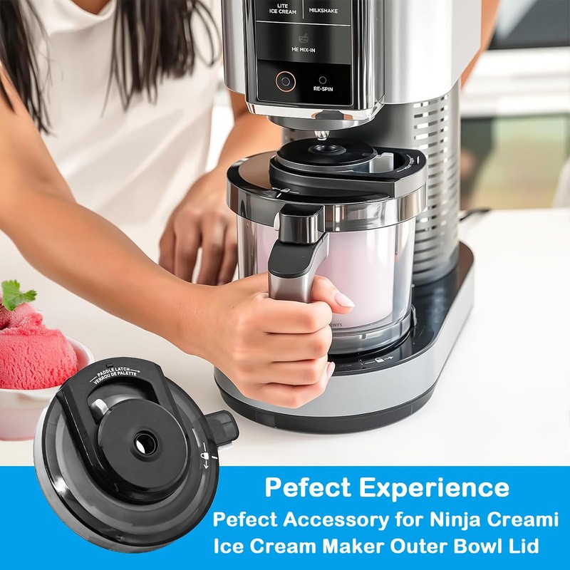 Outer Bowl Lid for Ninja Creami nc301 Ice Cream Maker,