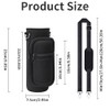 Insulated Water Bottle Holder with Crossbody Strap and Pockets