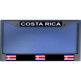 Costa Rica Flag Photo License Plate Frame Free Screw Caps with This Frame