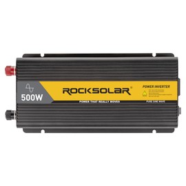 ROCKSOLAR 500W Pure Sine Wave Power Inverter DC 12V to 110V AC Converter with 2.1A USB Charging Port