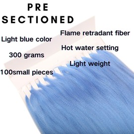 Pre sectioned Braiding Hair for Braids Blue Yaki Ez Braid Braiding Hair Pre stretched