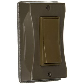 Hubbell 5123-2 Bell Vertical Decorator Shrink 1-Gang Weatherproof Cover, Bronze