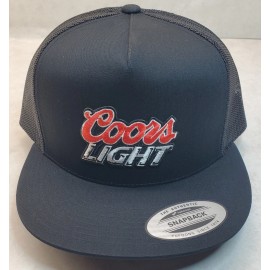 Yupoong Coors Light Beer Patch Trucker Hat Yupoong/YP Classic 6006 Snapback Black/Black
