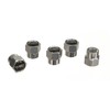 WRC 73249 Valve Caps, Aluminium, Black, Set of 5