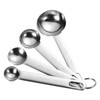 QZKJQDD Stainless Steel Measuring Spoons, 4 Piece Set Engraved Scale