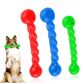 QYRDBGY Hundespielzeug Wurfstick, 2 Stück Gummi Spirale Kauknochen Strapazierfähig Wurfspielzeug Hund Dauerhaft Kauspielzeug Hund Haustier Mundpflege für Kleine, Mittelgroße und Große Hunde