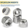 Vifmy 20 Pack 1/2"-13 Inch Locknuts,304 (A2-70) Stainless Steel Nylon