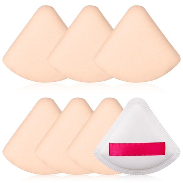 7 Pcs Powder Puff Face Triangle, Wet & Dry Makeup