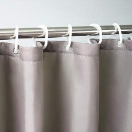 AooHome Short Shower Curtain 72 x 66 Inch, Fabric Shower Curtain Liner with Hooks, Weighted Hem, Water Repellent, Chocolate