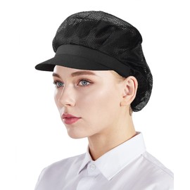 Nanxson 3pcs Chef Hat Kitchen Cooking Chef Cap Food Service Hair Nets for Women CF9062 (Black FullMesh*3, One Size) | Nanxson
