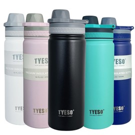 GIFTS & TOYS Termo Tyeso Acero Inoxidable con Tapa y boquilla 530ml/18oz color Negro