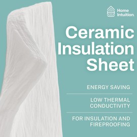 Ceramic Fiber Insulation, 1" Thick x 15" x 24", 2500F Fireproof Insulation Blanket for Forging, Pizza Oven, Fireplace, Furnace, Gas Forge, Boiler, Pipe, & Dishwasher