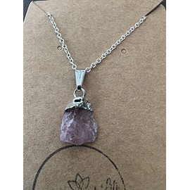 Ruby Dipped Crystal Necklace, Raw Crystal Necklace, Dipped Crystal, Gold Dipped, Silver Dipped, Healing Gemstones, Gemstones, Ruby (Silver Dipped Crystal)