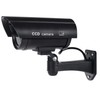 IR1100 Outdoor Black Security Camera Camera CCTV Dummy With Flashing