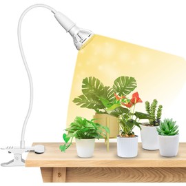 SANSI SANSI LED Grow Lights for Indoor Plants, 150W Full Spectrum Clip-on Gooseneck Grow Light with Ceramic Tech.,10W Power Plant Light with Optical Lens for High PPFD, Lifetime Free Bulbs Replacement White