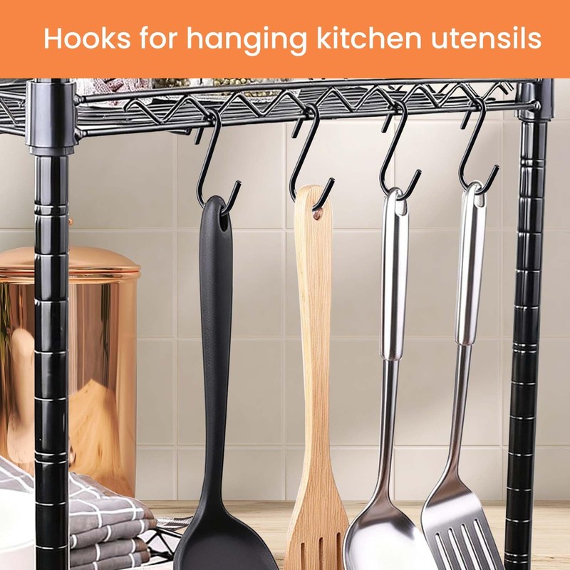 ESFUN 18 Pack 4 inch Heavy Duty S Hooks Pan