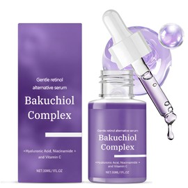 Bakuchiol Serum, Bakuchiol Face Serum, Bakuchiol Oil, With Hyaluronic Acid, Niacinamide & Vitamin C, Natural Alternative to Retinol, Reducing Fine Lines and Wrinkles, 30 ml