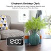 Digital Alarm Clock Large Number USB Rechargeable Mirror Electronic Desktop