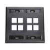 Leviton 8-Port Dual Gang QuickPort Wallplate with ID Windows, 42080-8EP,