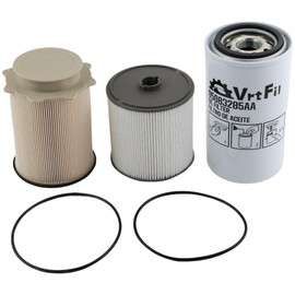 6.7L Cummins Fuel Filter Water Separator Oil Filter Set - Replaces OE 68157291AA, 68436631AA, 5083285AA - Fit for 2019-2024 Dodge Ram 2500/3500/4500/5500