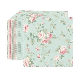 120Pcs Pink Floral Cocktail Napkins Disposable Paper Spring Flower Blossom Lunch Napkin for Summer Wedding Tea Birthday Party Bridal Baby Shower
