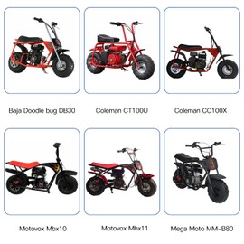 YOXUFA 180mm Mini Bike Disc Brake Rotor with Pads Replacement for Baja Doodle Bug DB30 CT100U CC100X 97cc 98cc 100cc Engine Motovox MBX10 MBX11 Mega Moto 80cc 105cc RT100 Mini Bike Powersports Parts