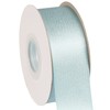 Joycrosso Ocean Blue Double Faced Glitter Ribbon, Luxury Silver Purl