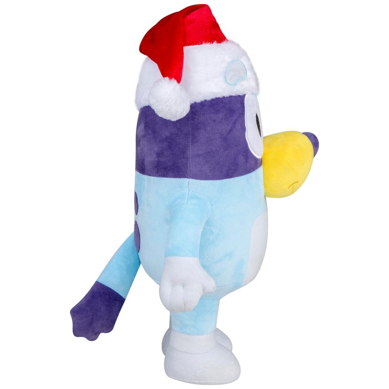 Gemmy Bluey Holiday Greeter with Santa Hat, Multi