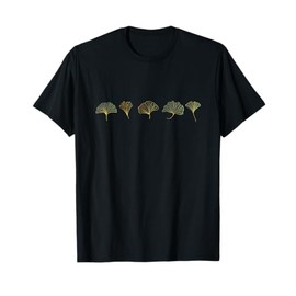 Ginkgo Biloba Leaves T-Shirt, black