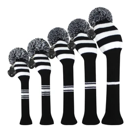 Scott Edward Knit Golf Club Cover for Woods and Driver Set of 5 Head Covers Protect Driver Wood(460cc) 1 Fairway Wood2 and Hybrid/UT2 with Rotating Club Number Tags