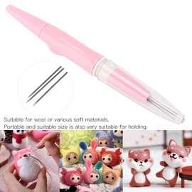 Needle Felting Tools, Pen Style Needle Felting Tool with 3 Needles Wool Needle Felting Accessories Wool Felting Tool for Beginner Professional Patchwork Embroidery Crafts Making Felt Patterns