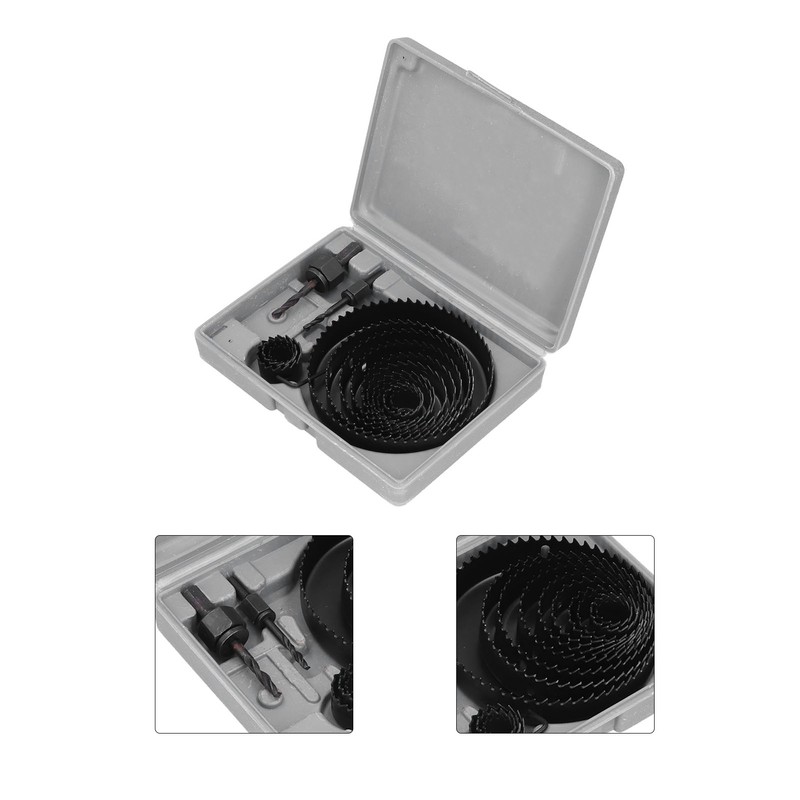13Pcs Hole Saw 2Pcs Drill Bit Wood Sheet Metal Cutter