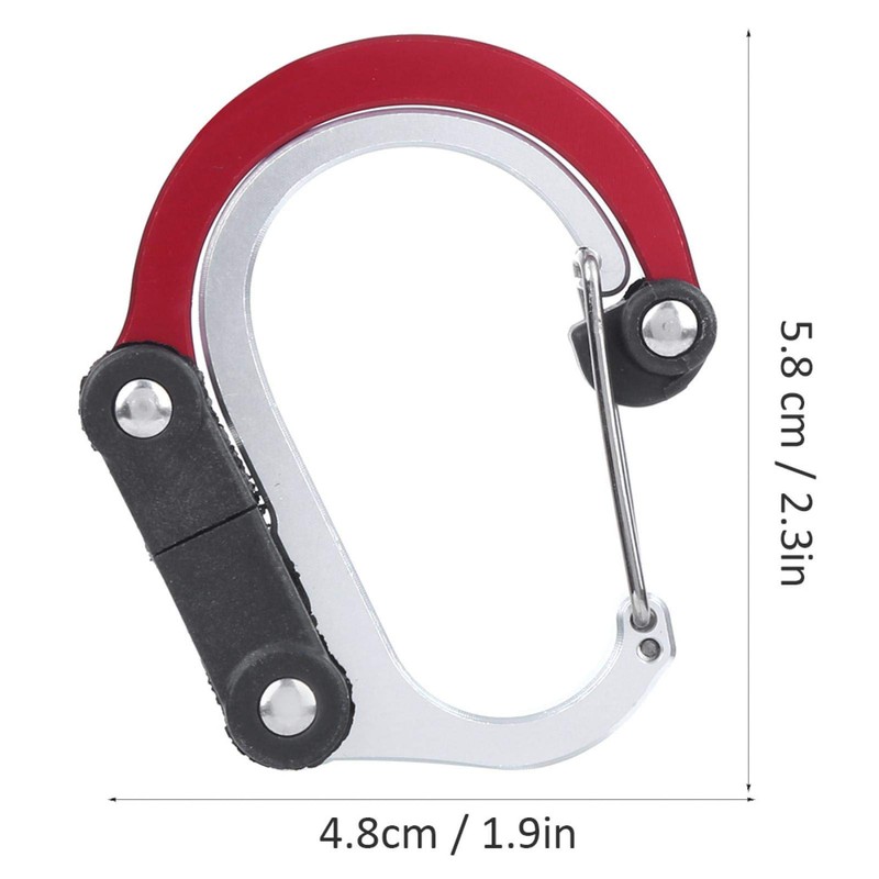 2-Piece Carabiner Hook Aluminium Carabiner Hook Outdoor Multifunctional Quick Release
