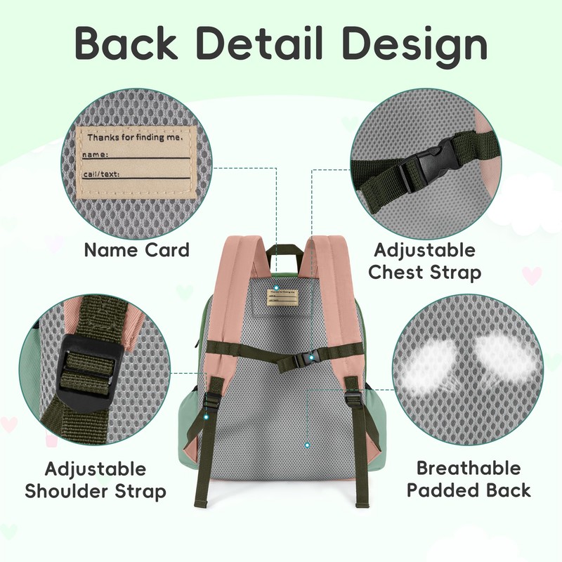 LASUK Toddler Backpack for Boys 2-5: Kids Backpack Preschool Kindergarten