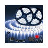 JUNWEN 50ft White Led Strip Lights, 12V Outdoor Strip Lights