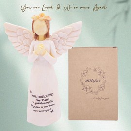 Sympathy Gifts for Loss of Loved One, 5.5" Praying Angel Surrounded by Love Memorial Gift for Loss of Dad Mom Grandmother, Angel Figurine for Bereavement Encouragement Remembrance(Sympathy-Figurine)