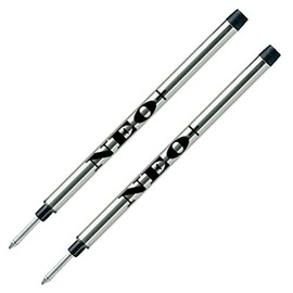 NEO+ Rollerball 2 Pen Refills in Black Ink Compatible with Dupont Rollerball Pen, 4,5inches Long (11,5cm)