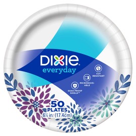 Dixie Paper Dessert Plates, 6 7/8" Inch, 50 Ct (3)